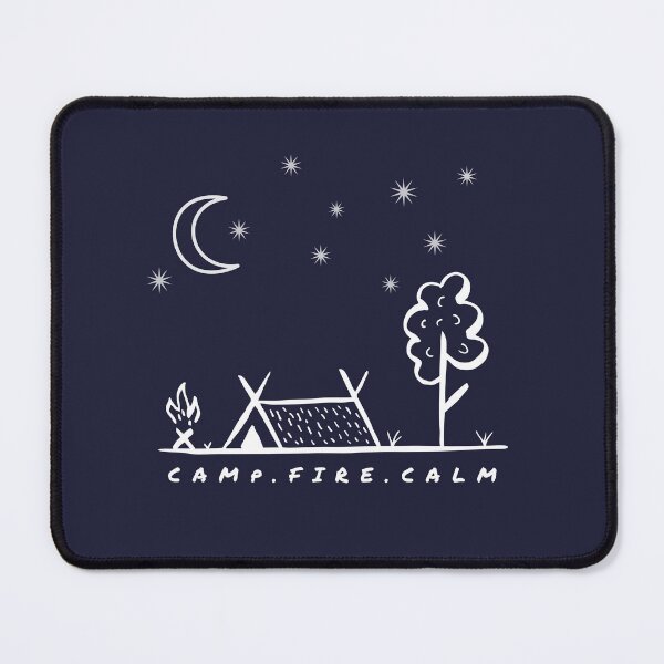 Item preview, Camp Fire Calm – Minimal Camping Nature Design designed and sold by Slow Vibes Designs.