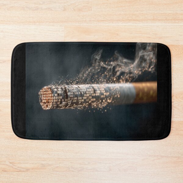 Item preview, Binary Code Cigarette – Digital Addiction Concept Art, Cyber Smoke Tech Design designed and sold by WordPlayStudio.