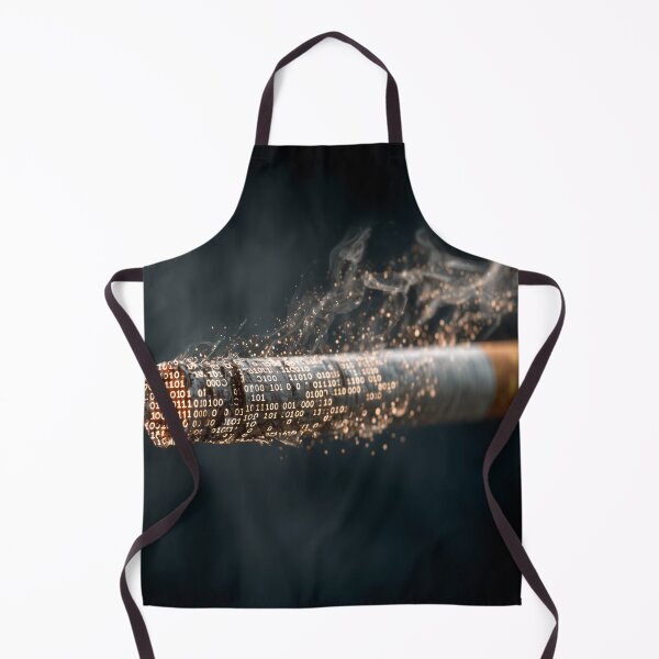 Item preview, Binary Code Cigarette – Digital Addiction Concept Art, Cyber Smoke Tech Design designed and sold by WordPlayStudio.