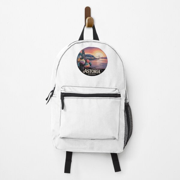 Item preview, Astoria Oregon: Fishing Buoys Sunset Coastal Badge designed and sold by CircinusStore.