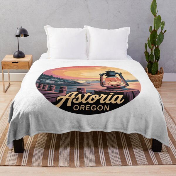Item preview, Astoria Oregon: Lantern Dock Sunset Badge designed and sold by CircinusStore.