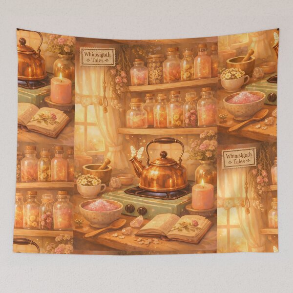 Item preview, The Peach-Fuzz Potion Pantry - Pastel Whimsigoth designed and sold by bapupa.
