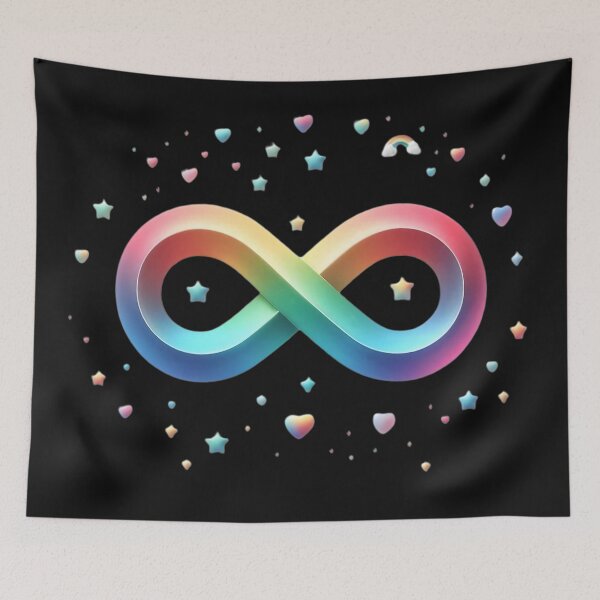 Item preview, Pastel Neurodiversity Infinity Symbol designed and sold by AI-Only Creations.