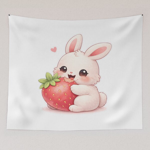 Item preview, Bunny Eating Strawberry designed and sold by Sadia  Jannat.