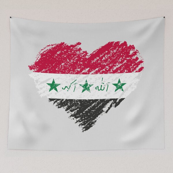 Item preview, Old Iraq flag Scribble I love Iraq designed and sold by Mo5tar.