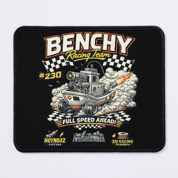 Item preview, Benchy Racing Team designed and sold by ChimericalPye.