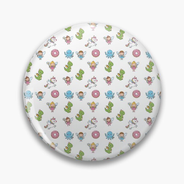 Item preview, Kawaii Magical Creatures Unicorn Dragon Fairy Pattern designed and sold by Snout & Shout..
