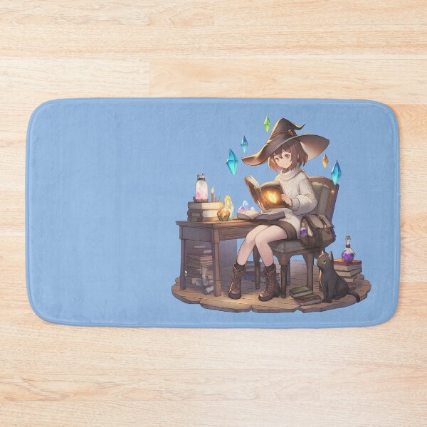 Item preview, Cozy Vibes - Magic Girl and Black Cat designed and sold by waifu-alert.
