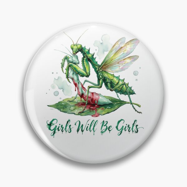 Item preview, Girls Will Be Girls Feminist Witchy Vibes Empowerment Mantis designed and sold by SkeletonsDanger.