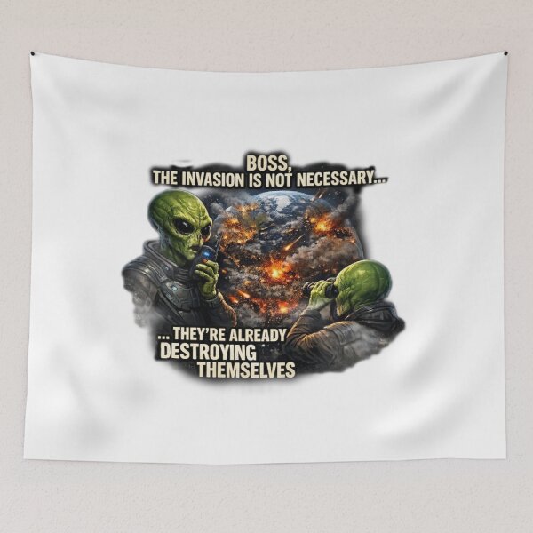 Item preview, The Invasion Is Not Necessary designed and sold by FrogsShop.