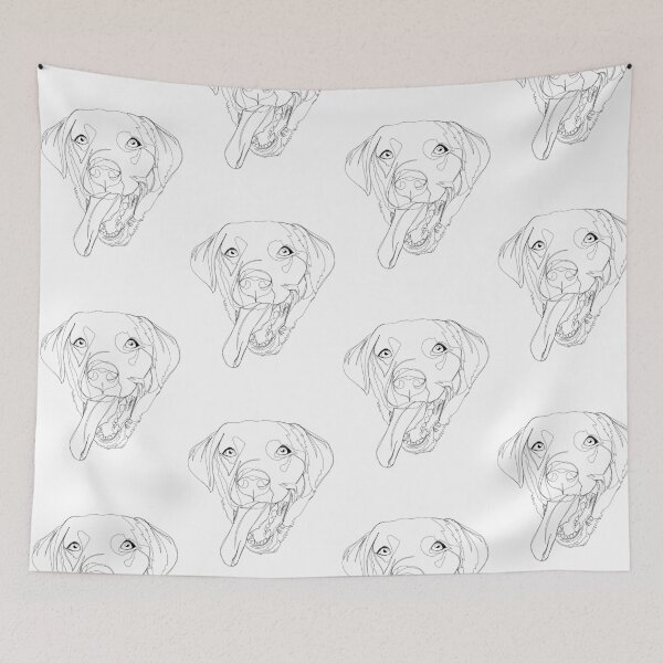 Item preview, L for Labrador part of A to Z Alphabet Line Art Series designed and sold by Mauras-Designs.