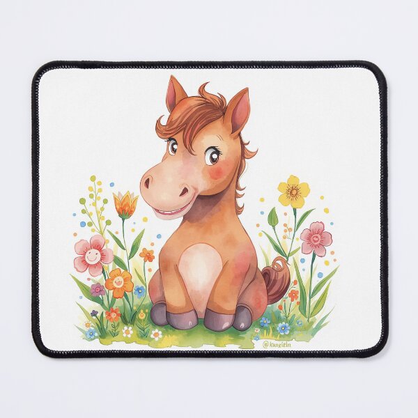 Artikelvorschau, Pony in Blumen entworfen und verkauft von Ann-Marle.