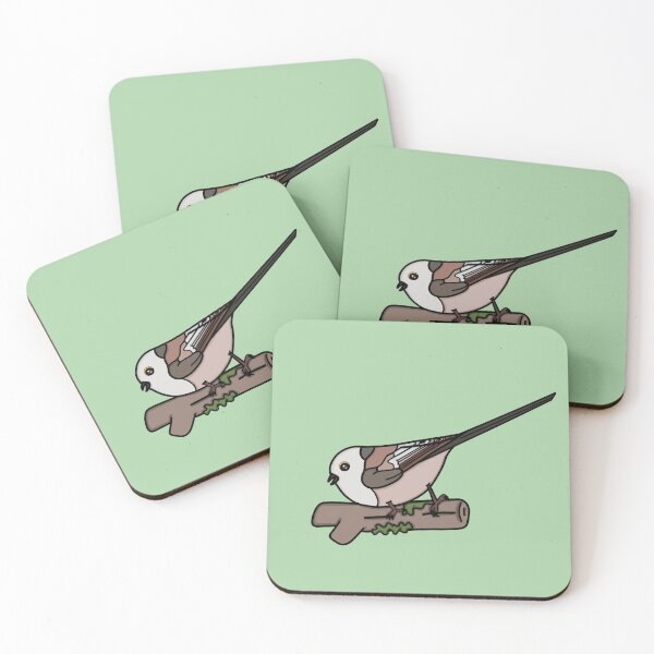 Item preview, Long Tailed Tit on a log - A Derpybird Design designed and sold by YOjosie.