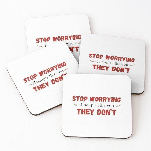 Item preview, Sarcastic Quote Bold Typography Design Funny Dark Humor – Stop Worrying If People Like You They Dont designed and sold by KymeraStudio25.