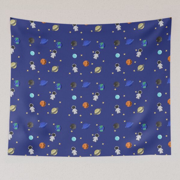 Item preview, Astronaut Outer space pattern designed and sold by momosartstudio.