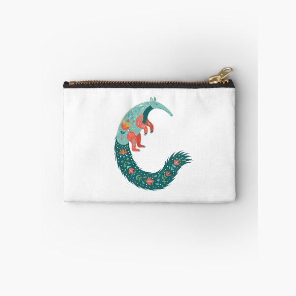 Item preview, Gentle Wandering Folk Art Anteater with Decorative Floral Coat – Scandinavian Folk Art Fusion by heidiannemorris © designed and sold by FOLK ART FUSION by heidiannemorris.