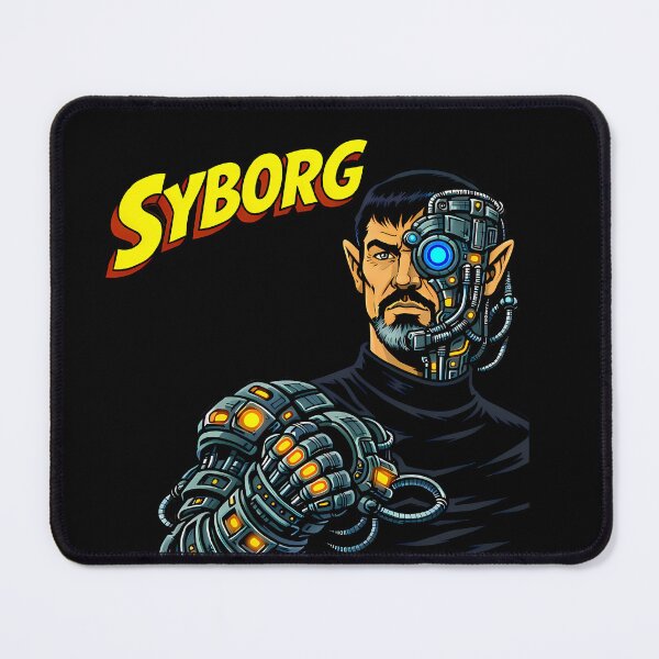 Item preview, Syborg Retro Sci-Fi Cyborg Alien Illustration designed and sold by AuraloomAtelier.