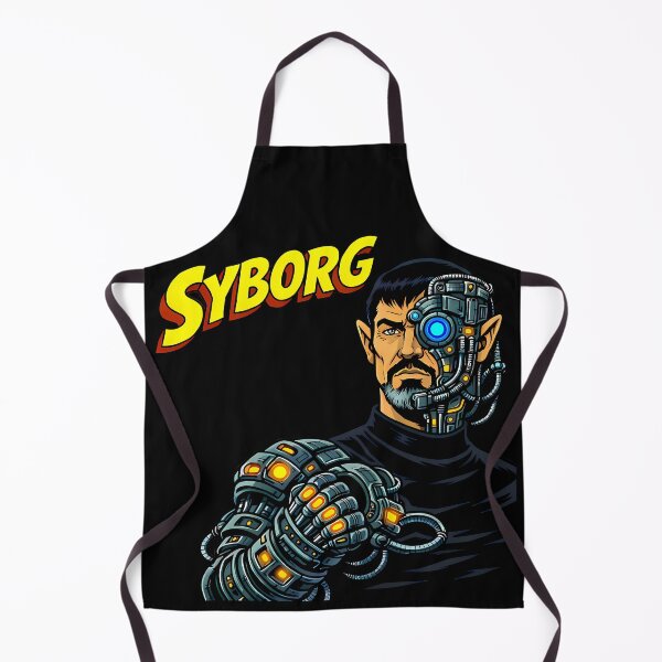 Item preview, Syborg Retro Sci-Fi Cyborg Alien Illustration designed and sold by AuraloomAtelier.