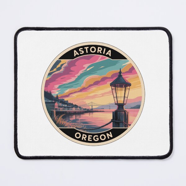 Item preview, Astoria Oregon: Streetlamp Scenic Badge designed and sold by CircinusStore.
