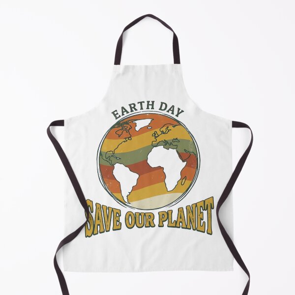 Aperçu de l'œuvre Journée de la Terre vintage Sauvons notre planète Design éco-responsable rétro années 70 au coucher du soleil créée et vendue par urbinet.