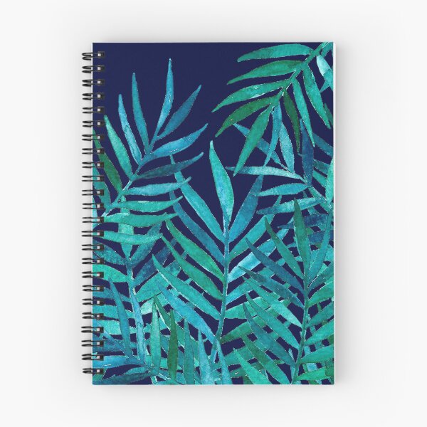 Item preview, Watercolor Palm Leaves on Navy designed and sold by micklyn.