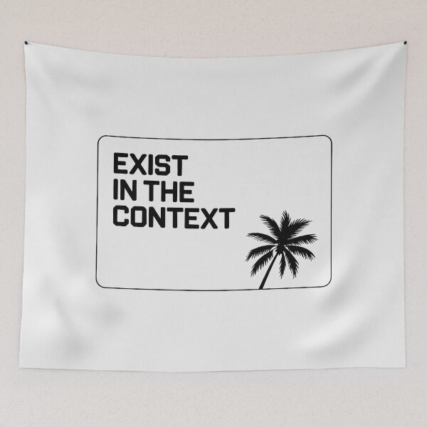 Item preview, Exist In The Context Palm Tree Silhouette Existential Quote designed and sold by SplashTastic.