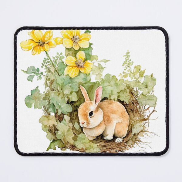 Item preview, Cheerful Easter bunny with colorful eggs, cute Easter bunny in spring garden, charming bunny with festive decorations, Easter bunny with flowers and eggs, joyful bunny with spring elements designed and sold by TetianaYasinska.