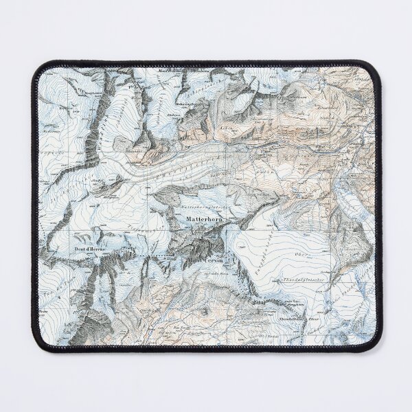 Item preview, Matterhorn on old topographic map designed and sold by Karol Majewski.