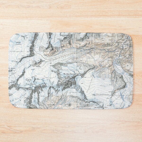 Item preview, Matterhorn on old topographic map designed and sold by Karol Majewski.