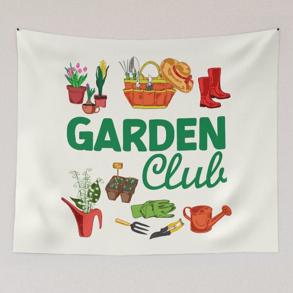 Item preview, Garden Club – Vintage Gardening Tools with Florals designed and sold by MaiZephyr.