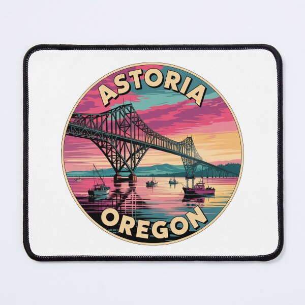 Item preview, Astoria Oregon: Astoria‑Megler Bridge Sunset Badge designed and sold by CircinusStore.