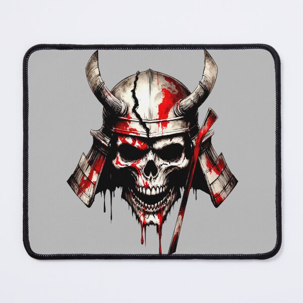 Item preview, Samurai Skull Helmet Blood Drip Dark Warrior Design designed and sold by VikArtStudio.