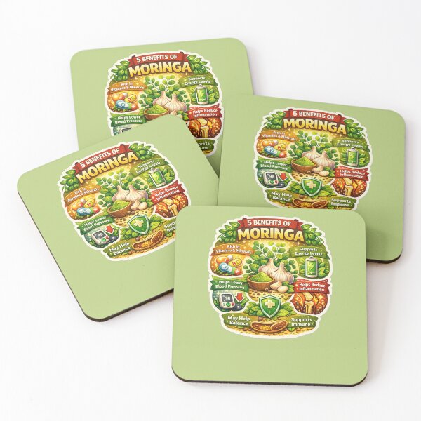 Item preview, 5 Benefits of Moringa , Superfood Infographic,  Natural Energy & Immune Support Design designed and sold by Right-UR.