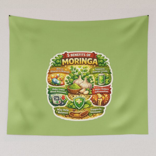 Item preview, 5 Benefits of Moringa , Superfood Infographic,  Natural Energy & Immune Support Design designed and sold by Right-UR.