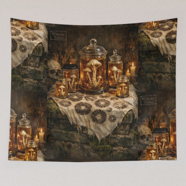 Item preview, The Apothecary’s Spore-Print Veil - Botanical Witch designed and sold by bapupa.