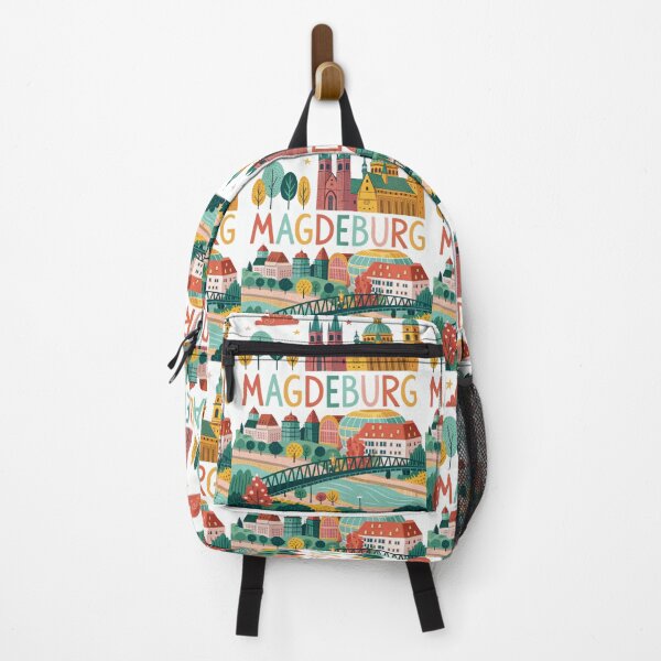 Item preview, Magdeburg Germany Travel Poster | Cathedral & Cityscape Illustration | Colorful European Wall Art designed and sold by Witsprings.
