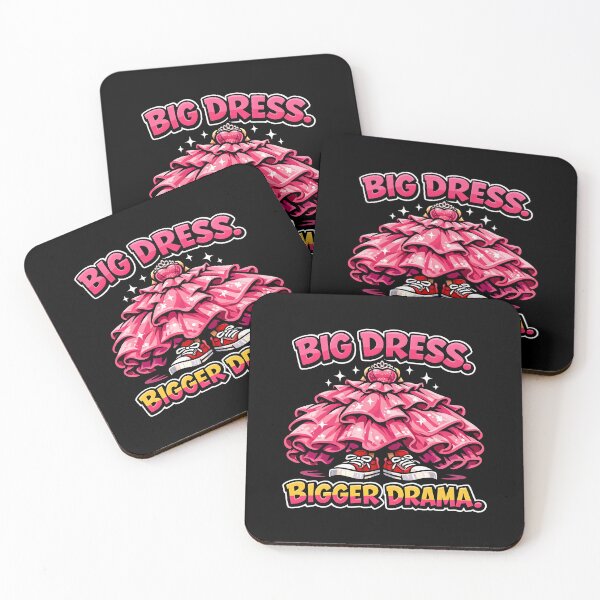 Item preview, Big Dress Bigger Drama Pink Princess Gown Humor designed and sold by SplashTastic.