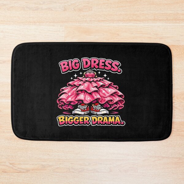 Item preview, Big Dress Bigger Drama Pink Princess Gown Humor designed and sold by SplashTastic.