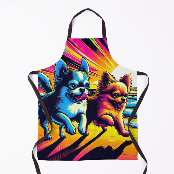 Item preview, Sunset Chihuahuas – Psychedelic Beach Run designed and sold by Dogandesighn.