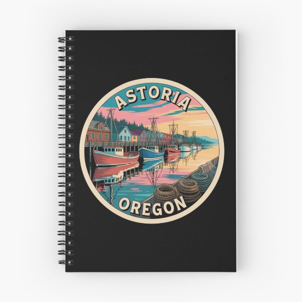 Item preview, Astoria Oregon: Fishing Harbor Sunset Badge designed and sold by CircinusStore.