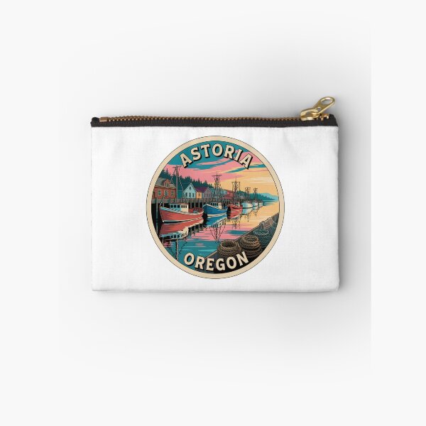 Item preview, Astoria Oregon: Fishing Harbor Sunset Badge designed and sold by CircinusStore.