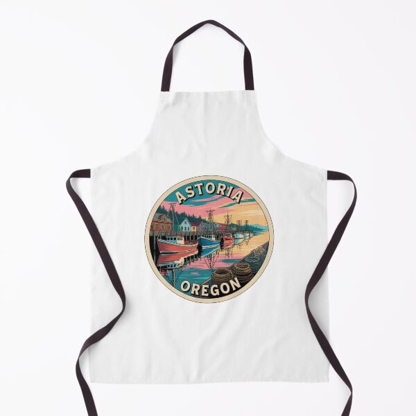 Item preview, Astoria Oregon: Fishing Harbor Sunset Badge designed and sold by CircinusStore.