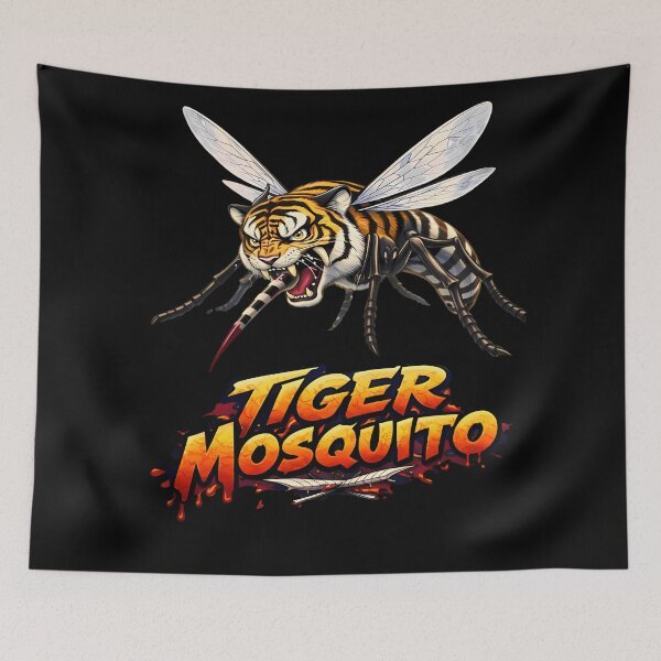Item preview, Mutant Tiger Mosquito Horror Illustration designed and sold by AuraloomAtelier.