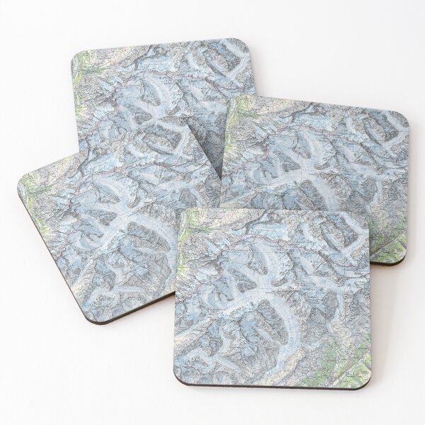 Item preview, Topographic map of the Aletsch Glacier designed and sold by Karol Majewski.