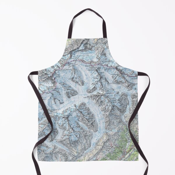 Item preview, Topographic map of the Aletsch Glacier designed and sold by Karol Majewski.