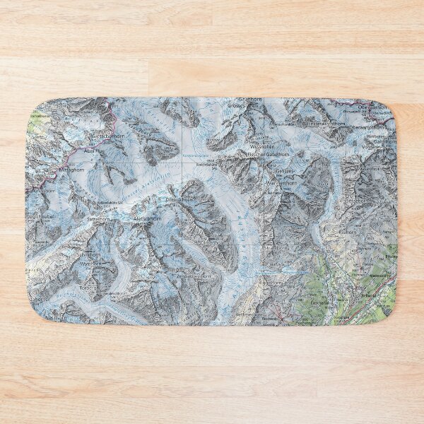 Item preview, Topographic map of the Aletsch Glacier designed and sold by Karol Majewski.