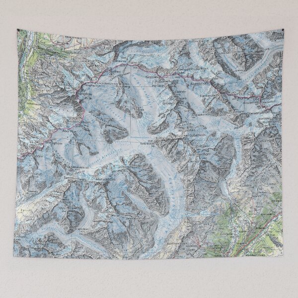 Item preview, Topographic map of the Aletsch Glacier designed and sold by Karol Majewski.