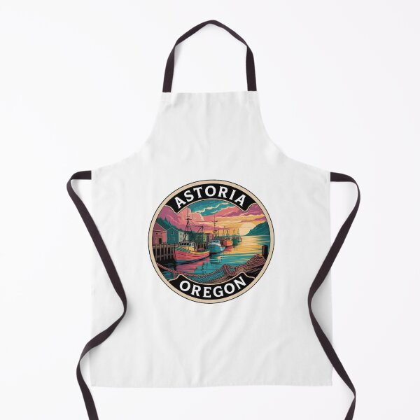 Item preview, Astoria Oregon: Fishing Boats Harbor Sunset Badge designed and sold by CircinusStore.