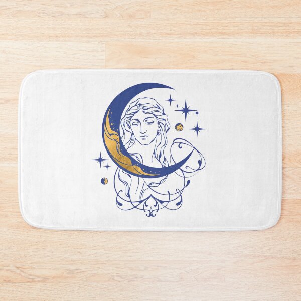 Item preview, Celestial Moon Woman Art Nouveau Line Design designed and sold by Fragy72.