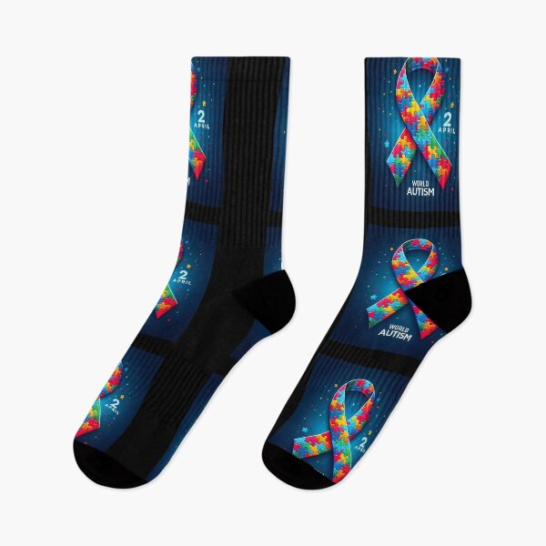 Item preview, World Autism Awareness Day Ribbon designed and sold by AI-Only Creations.